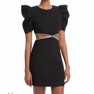LIKELY Hansen Embellished Cut-Out Mini Dress